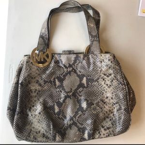 MIchael kors snake skin bag